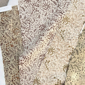 Kishori Natural - Olive, Cement Textile