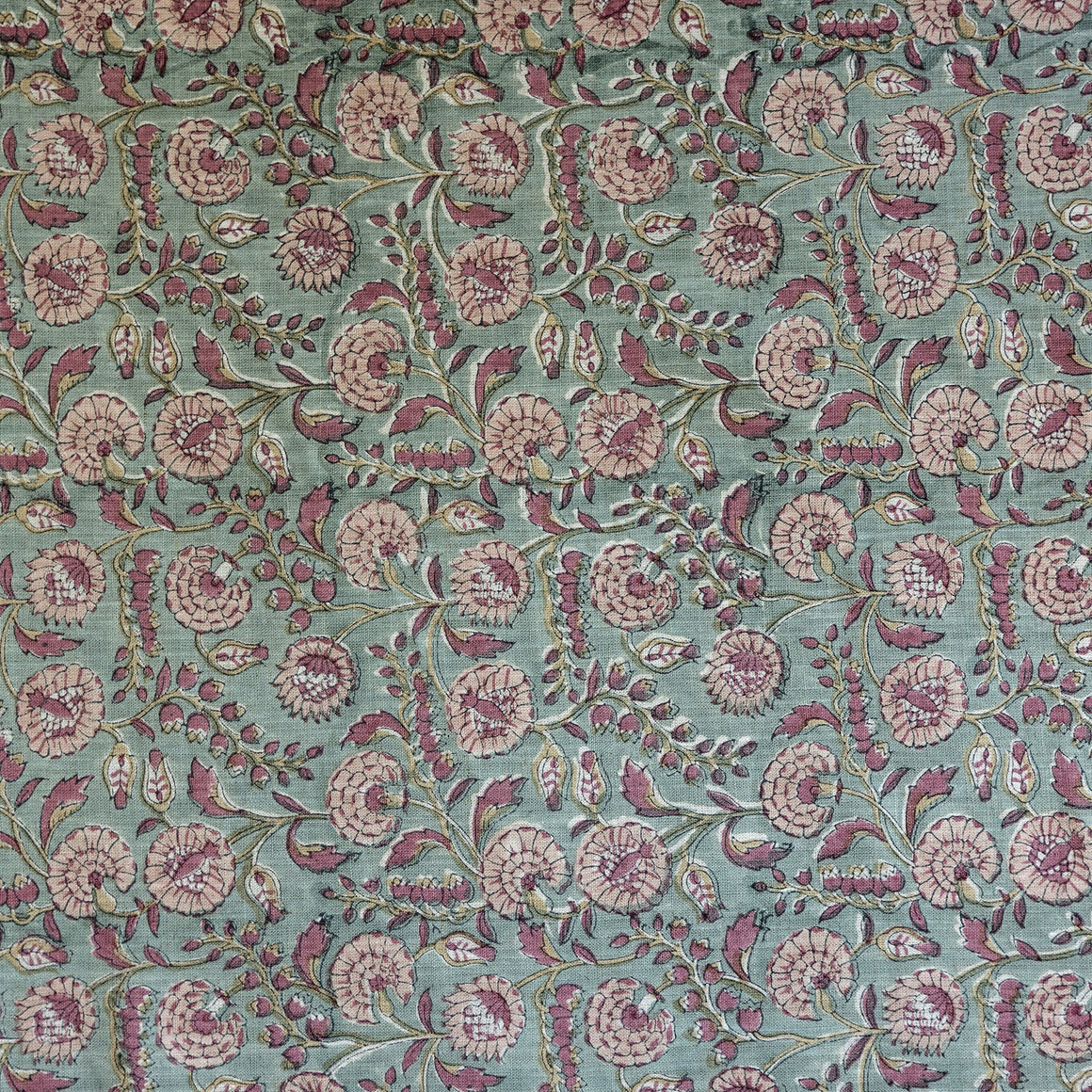 Sita - Oatmeal - Lake, Blush Textile Swatch