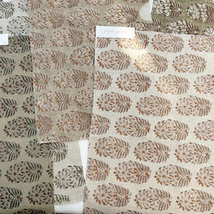 Samaya Natural Olive - Cocoa Textile
