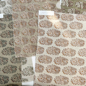 Samaya Natural - Olive, Mocha Textile