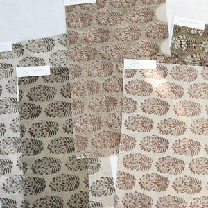Samaya Natural Olive - Cocoa Textile