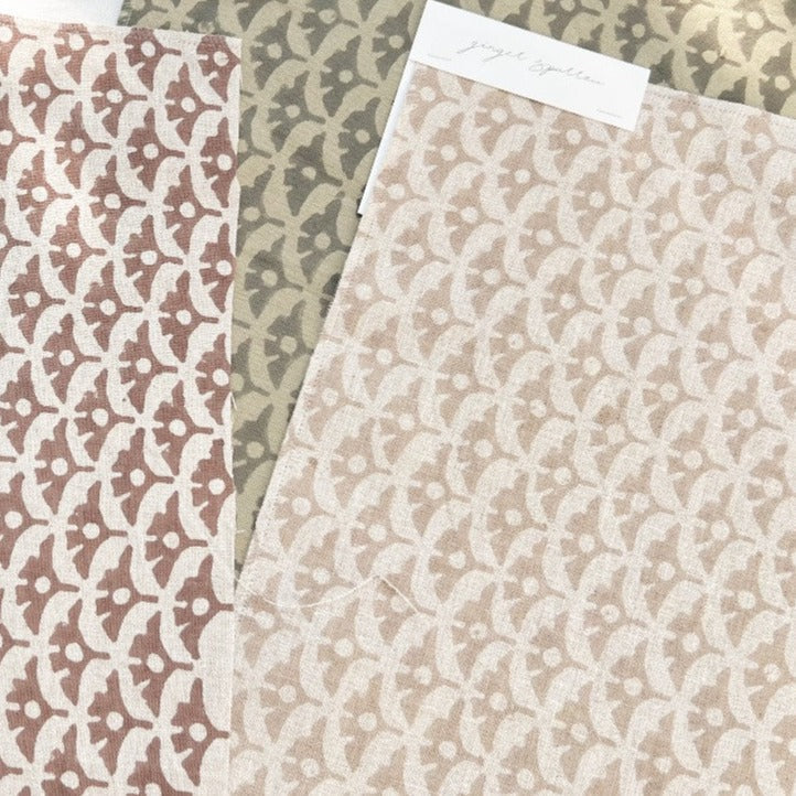 Masaga - Natural - Mocha Textile Swatch