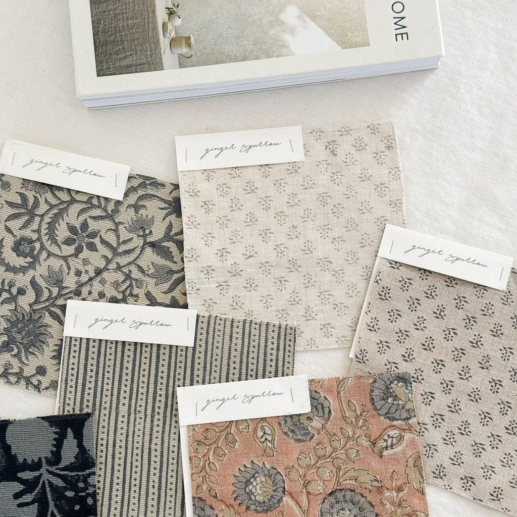 Ishara Oatmeal - Blue Grey Textile