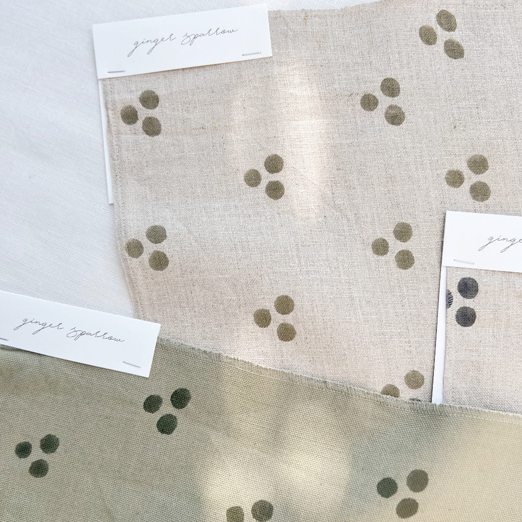 Nishaan - Natural -  Olive Textile