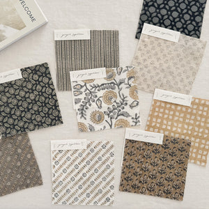Ishara Oatmeal - Blue Grey Textile