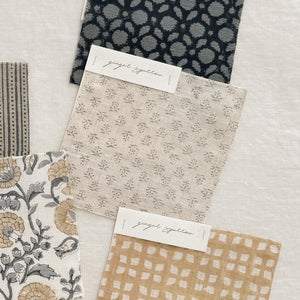 Ishara Oatmeal - Blue Grey Textile
