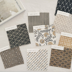 Neri Ivory - Blue Grey, Sand Textile
