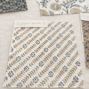 Neri Ivory - Blue Grey, Sand Textile