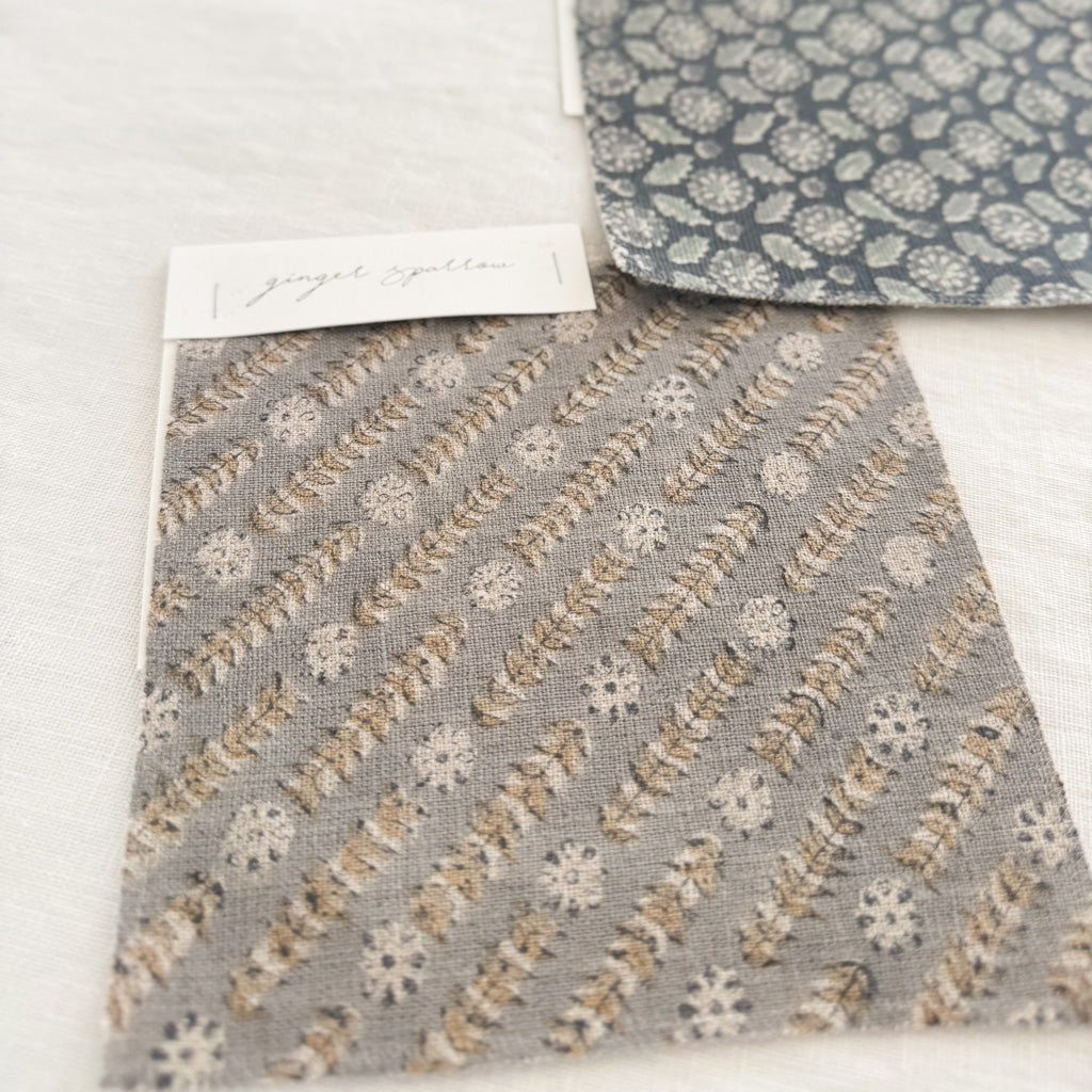 Neri - Natural - Blue Grey Textile Swatch