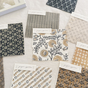 Sita Ivory - Sand, Blue Grey Textile