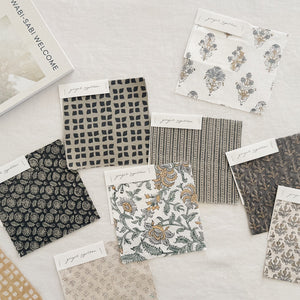 Johari Ivory - Blue Grey Textile