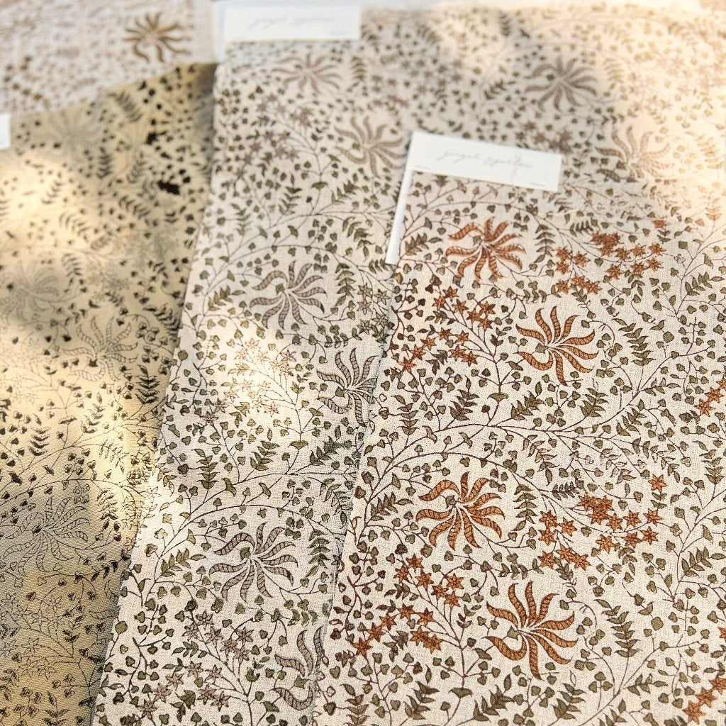 Kishori - Natural - Mocha, Olive Textile