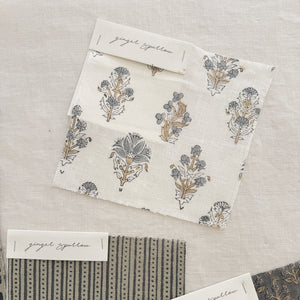 Johari Ivory - Blue Grey Textile