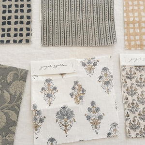Johari Ivory - Blue Grey Textile