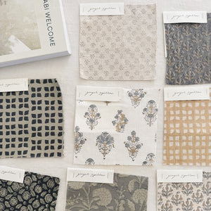 Johari Ivory - Blue Grey Textile