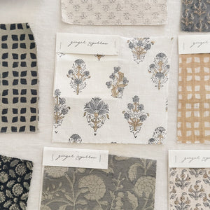 Johari Ivory - Blue Grey Textile