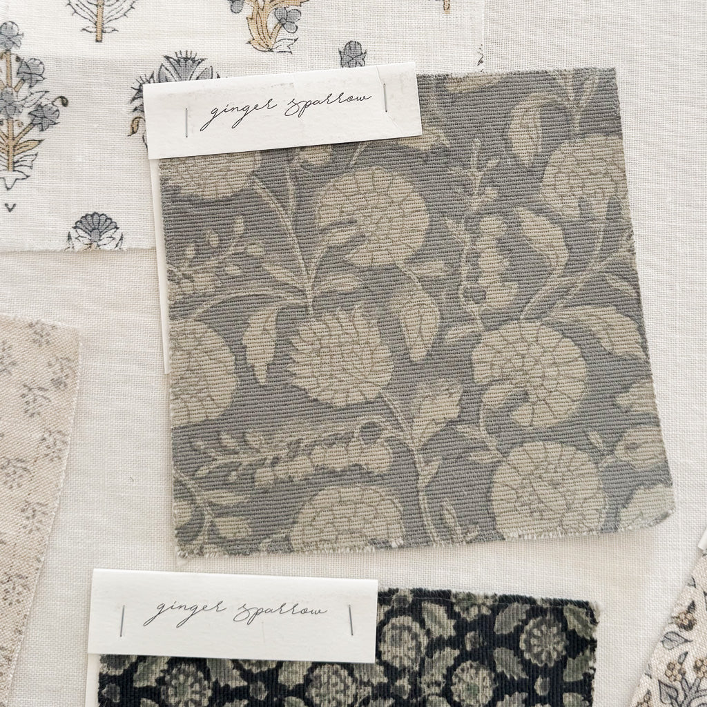 Sita - Natural Textured - Blue Grey Textile
