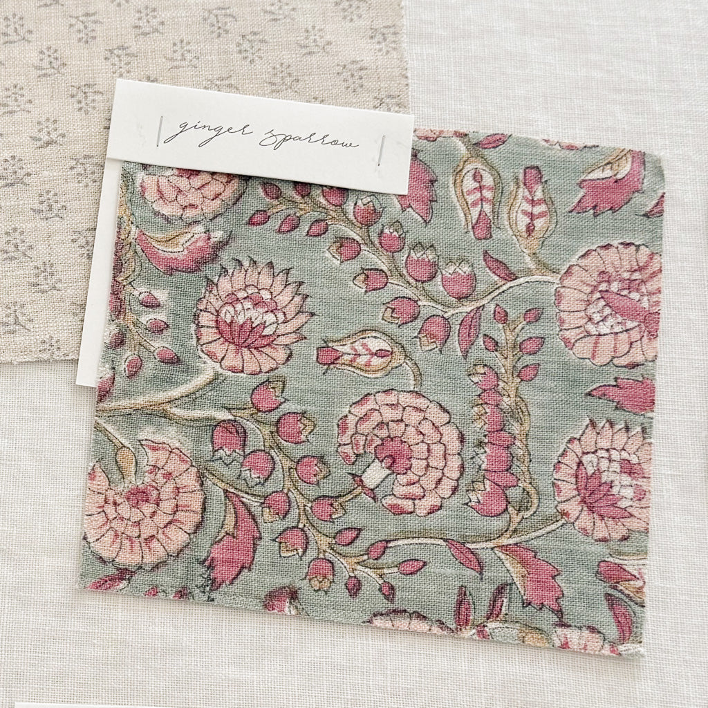Sita Oatmeal - Lake, Blush Textile