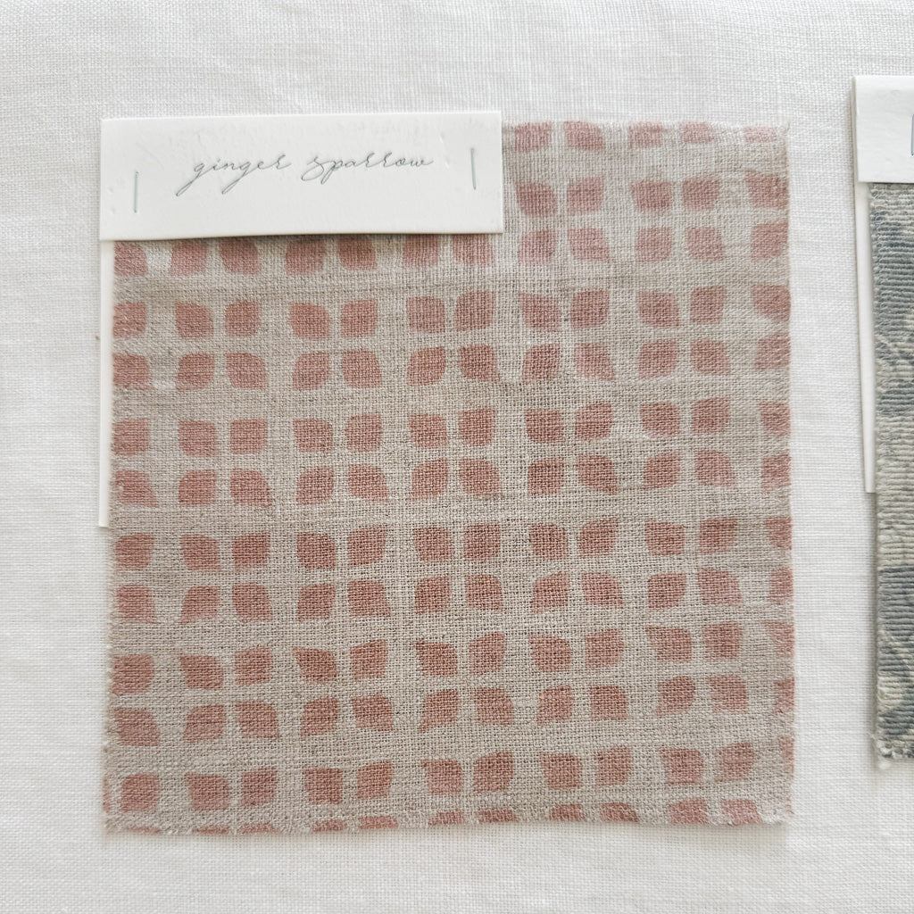 Kiran - Natural Motif - Blush Textile Swatch