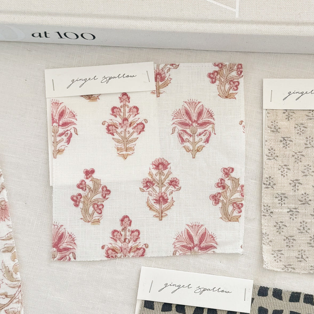 Johari Ivory - Tan, Blush Textile