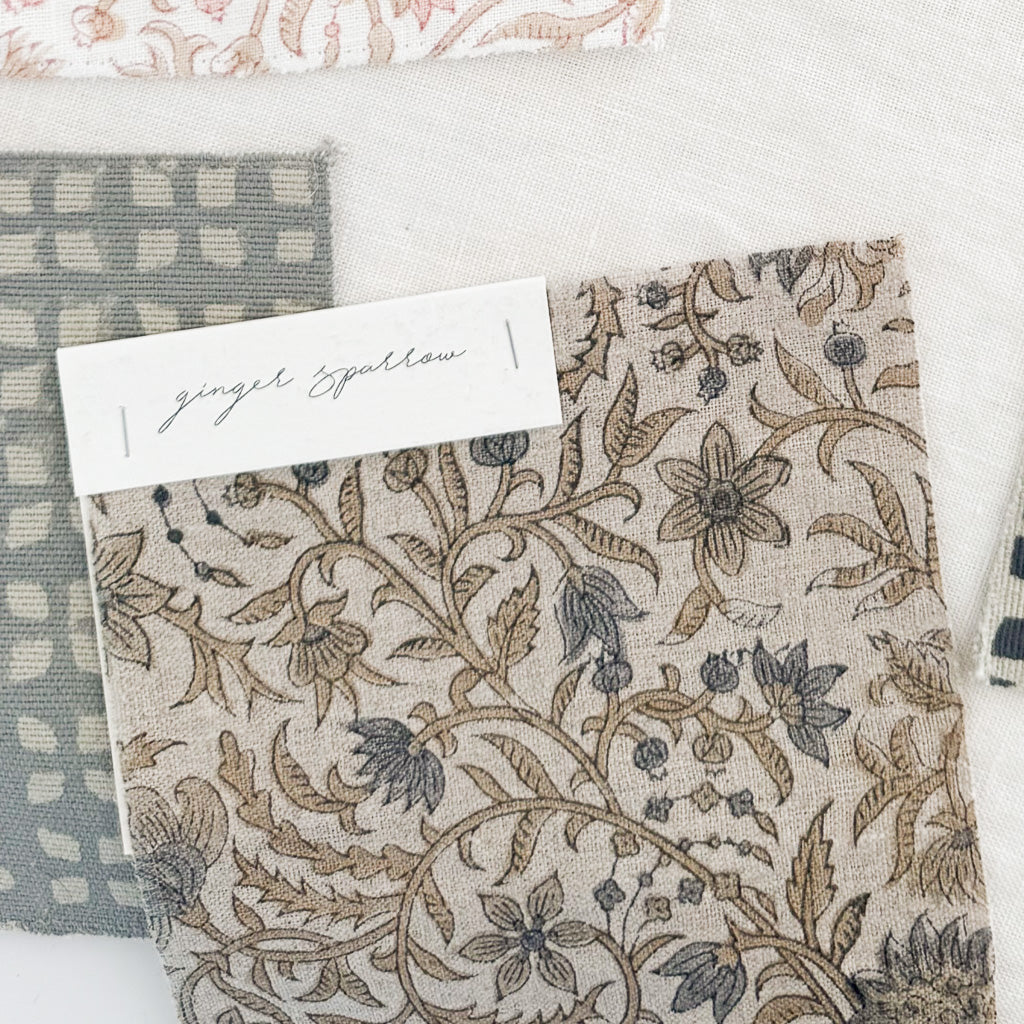 Rani Natural - Blue Grey, Tan Textile