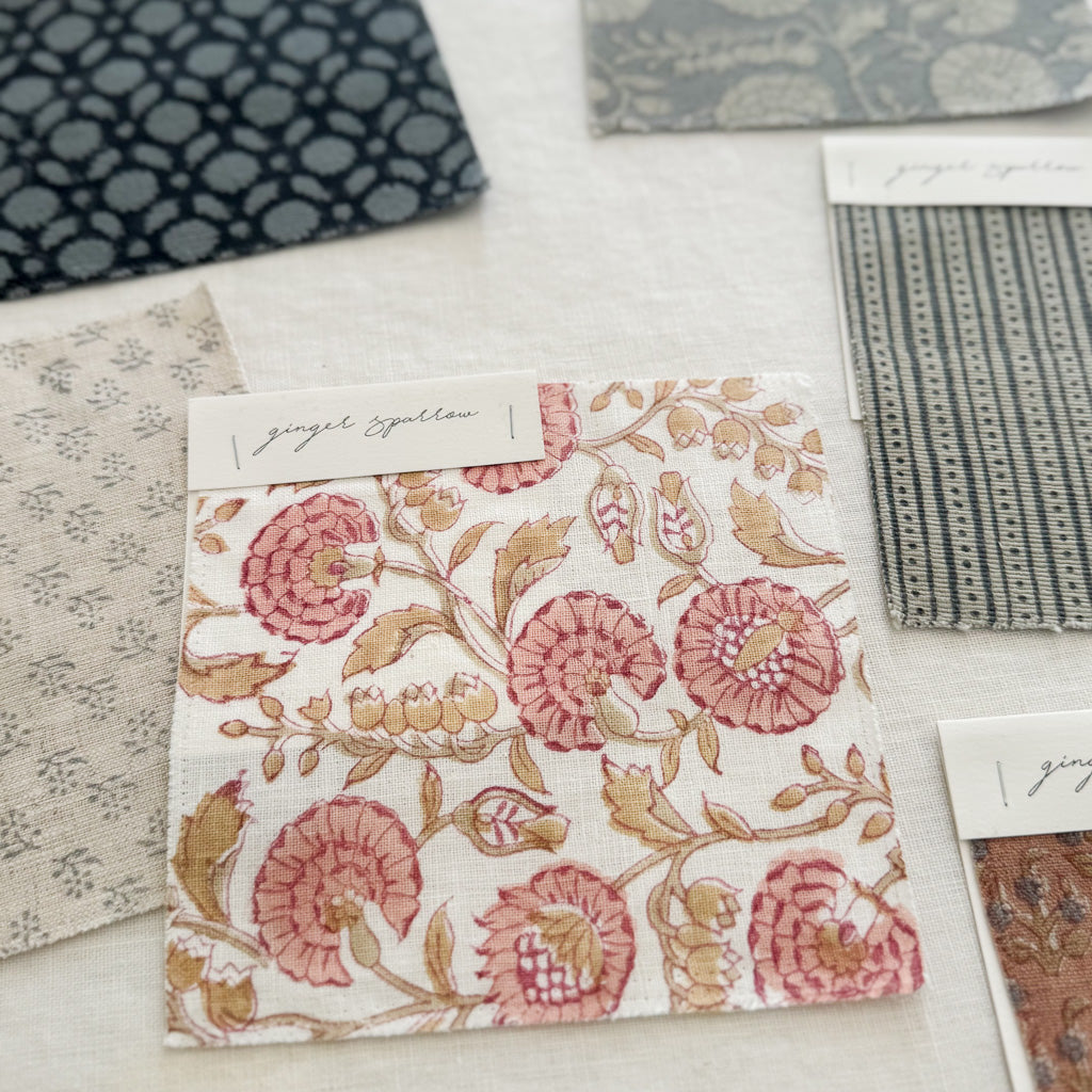Sita Ivory - Blush, Tan Textile