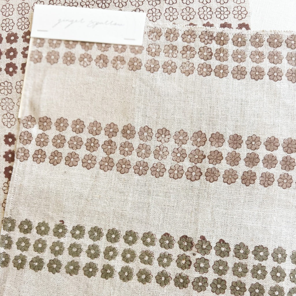 Sarika Natural - Mocha, Olive Textile