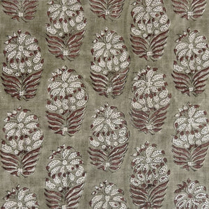 Samaya Natural Olive - Cocoa Textile