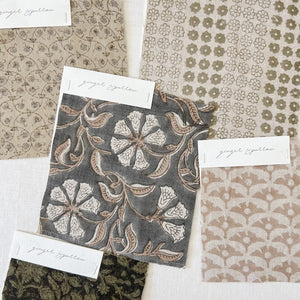 Surana Natural Charcoal - Mocha Textile