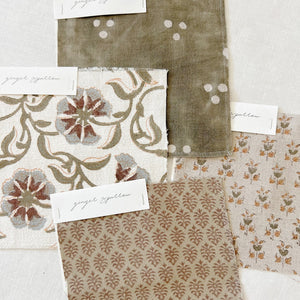 Surana Ivory Textured - Olive, Cocoa Textile