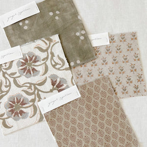 Surana Ivory Textured - Olive, Cocoa Textile