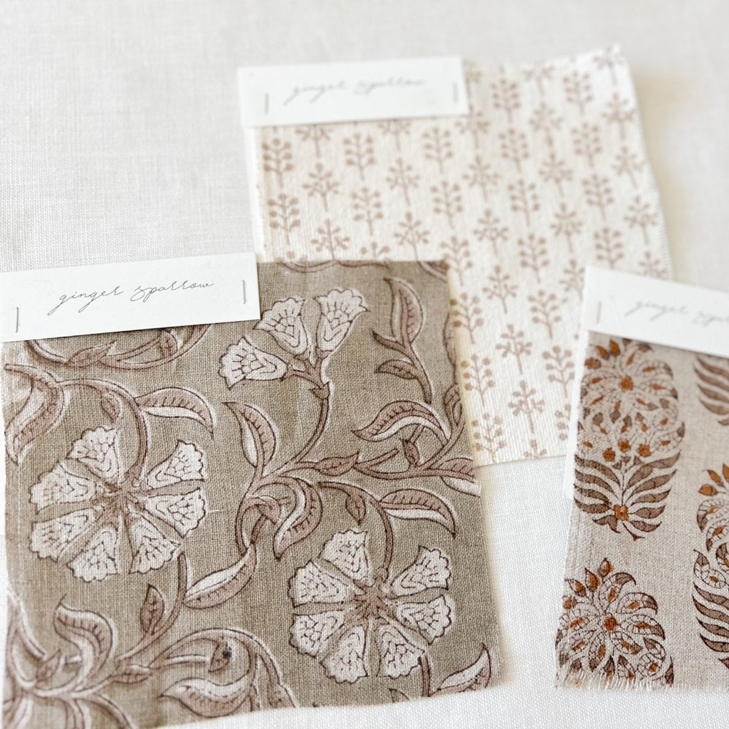 Surana - Natural Sand - Mocha Textile