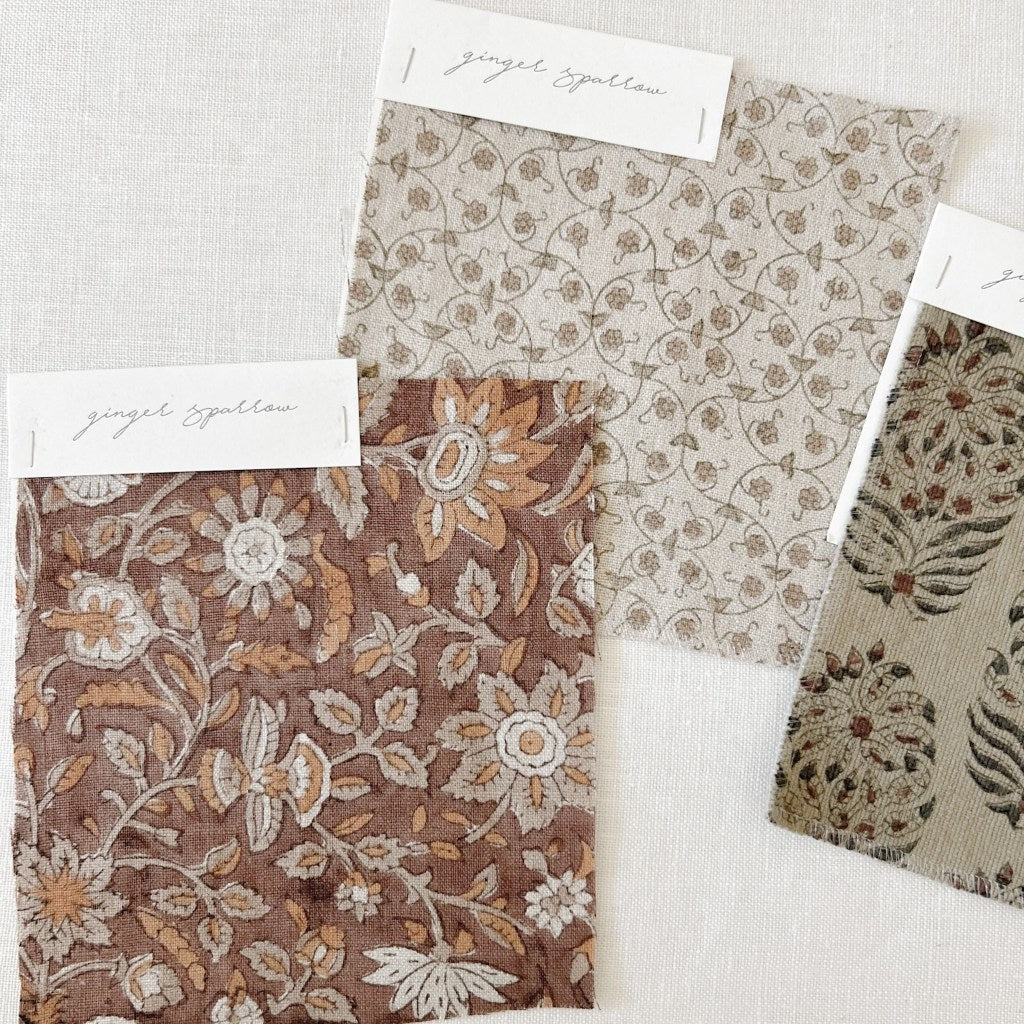 Kanan Natural Cocoa - Mocha, Ochre Textile