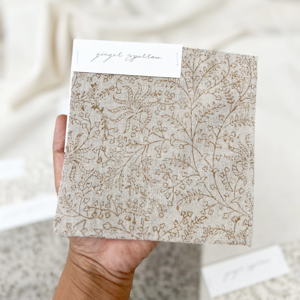 Bahara - Natural - Dark Tan Textile Swatch