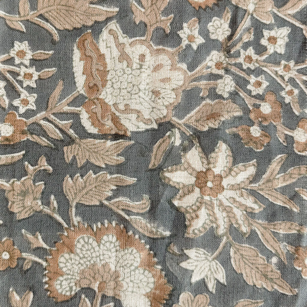 Narasi - Natural - Blue Grey, Mocha Textile Swatch