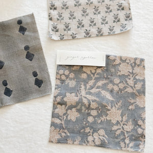 Bagh Natural - Sky, Rose Textile