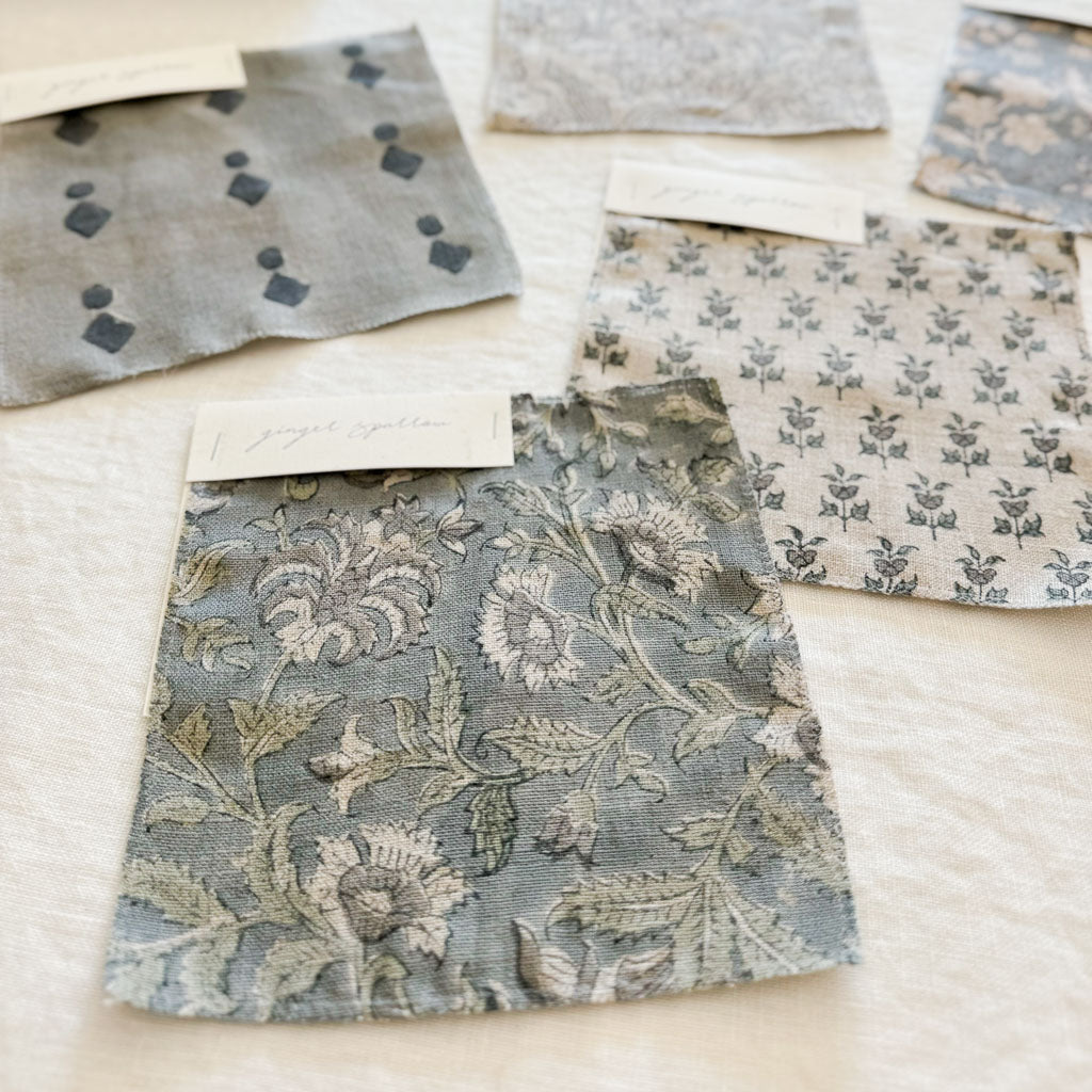 Pali - Natural - Blue Grey, Cement Textile