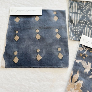 Heera Natural - Indigo, Sand Textile