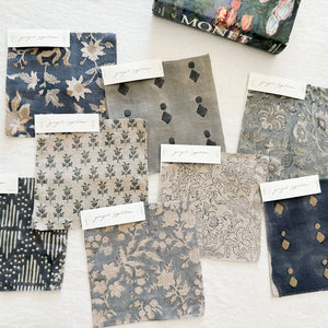 Bagh Natural - Sky, Rose Textile