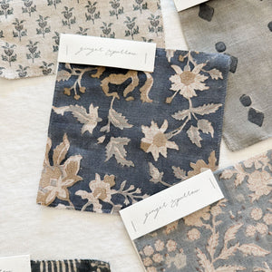 Simar Natural - Indigo, Sand Textile