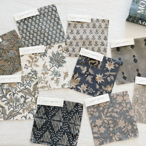 Simar Natural - Indigo, Sand Textile