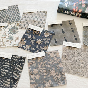 Simar Natural - Indigo, Sand Textile