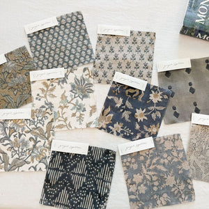 Bagh Natural - Sky, Rose Textile