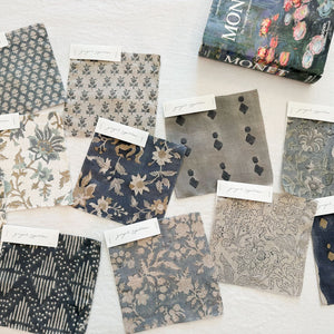Simar Natural - Indigo, Sand Textile