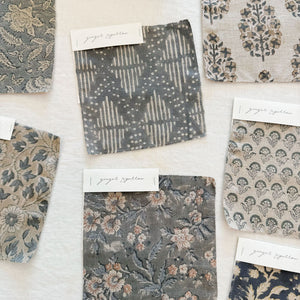 Bagh Natural - Blue Grey, Rose Textile
