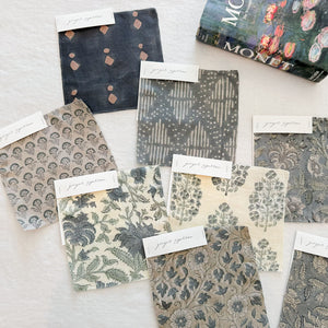 Pali Ivory - Blue Grey, Sky Textile