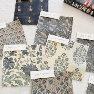 Juhi Natural - Indigo, Teal Textile