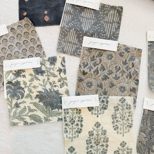 Pali Ivory - Blue Grey, Sky Textile