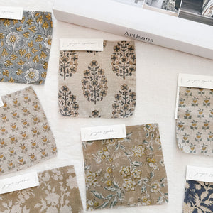 Arushi Natural - Sand, Blue Grey Textile