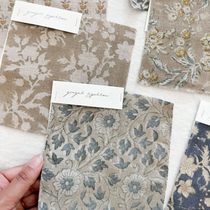 Sia Natural - Sand, Blue Grey Textile